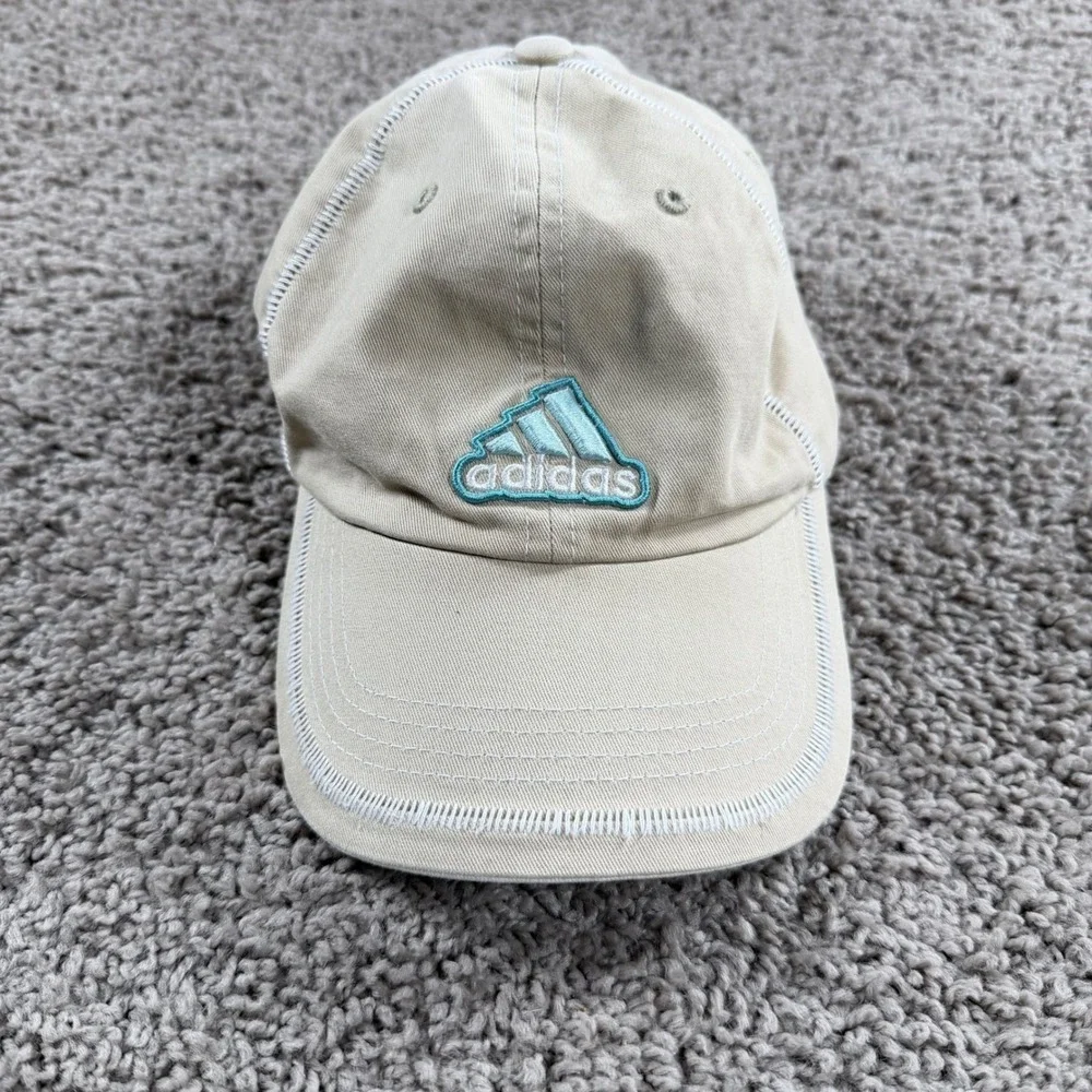 Adidas Beige One Size Fits All Baseball Cap snapback hat athletic athleisure gym